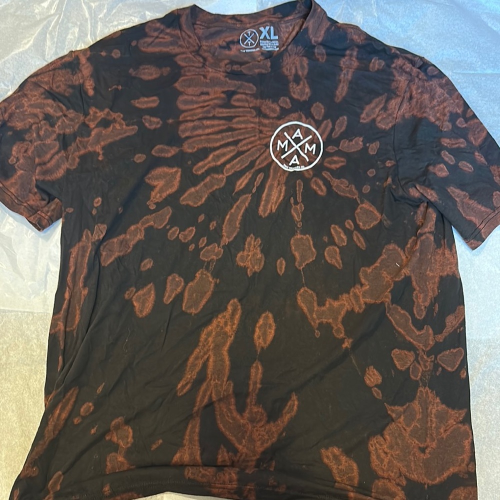 Black and Brown Short Sleeve Tie-Dye Tee